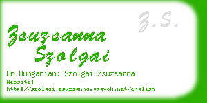 zsuzsanna szolgai business card